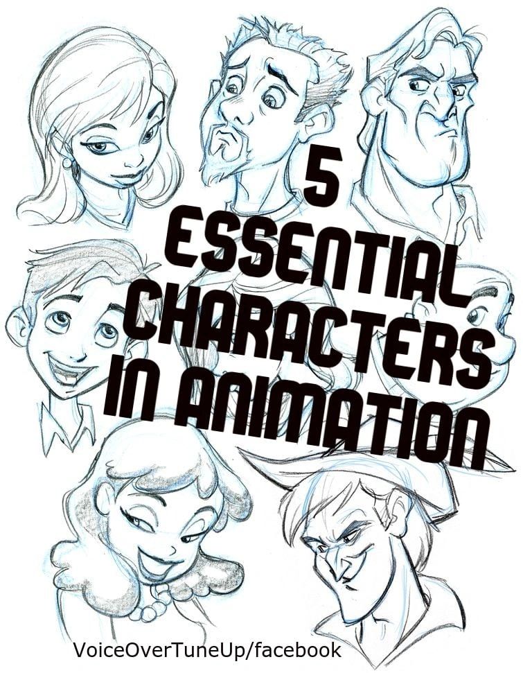 5 essential characters in animation Poster